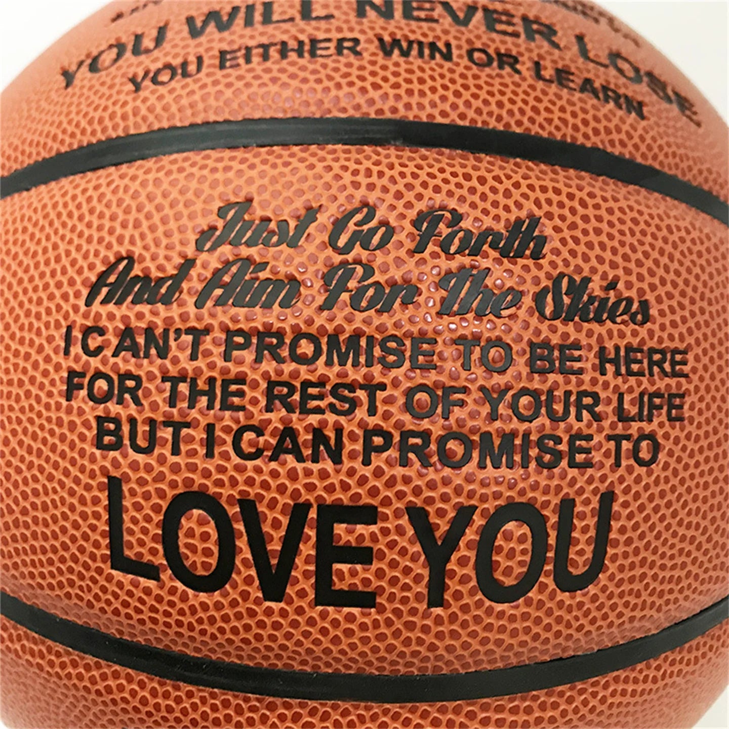 Engraved Basketball for Son/Grandson (Brown)