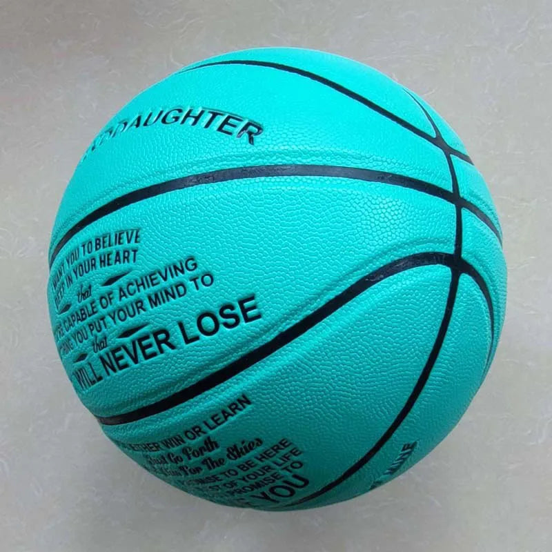 Engraved Basketball for Son/Daughter/Grandson/Granddaughter (Blue)