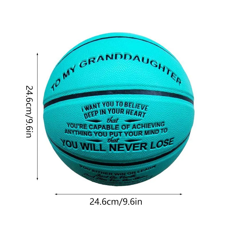 Engraved Basketball for Son/Daughter/Grandson/Granddaughter (Blue)