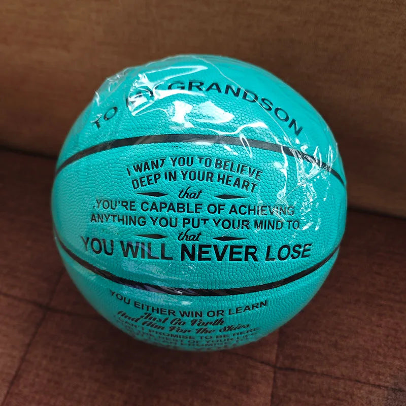 Engraved Basketball for Son/Daughter/Grandson/Granddaughter (Blue)