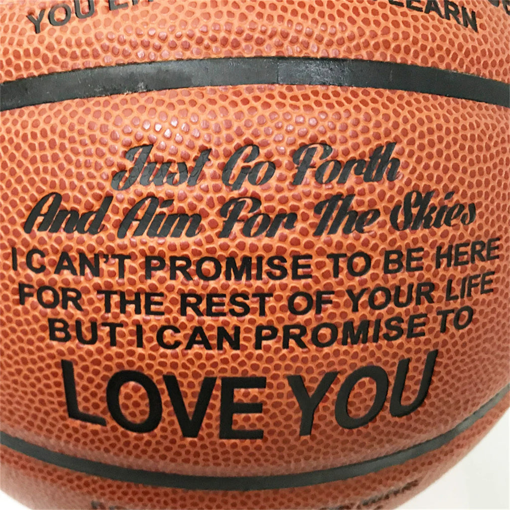 Engraved Basketball for Son/Grandson (Brown)