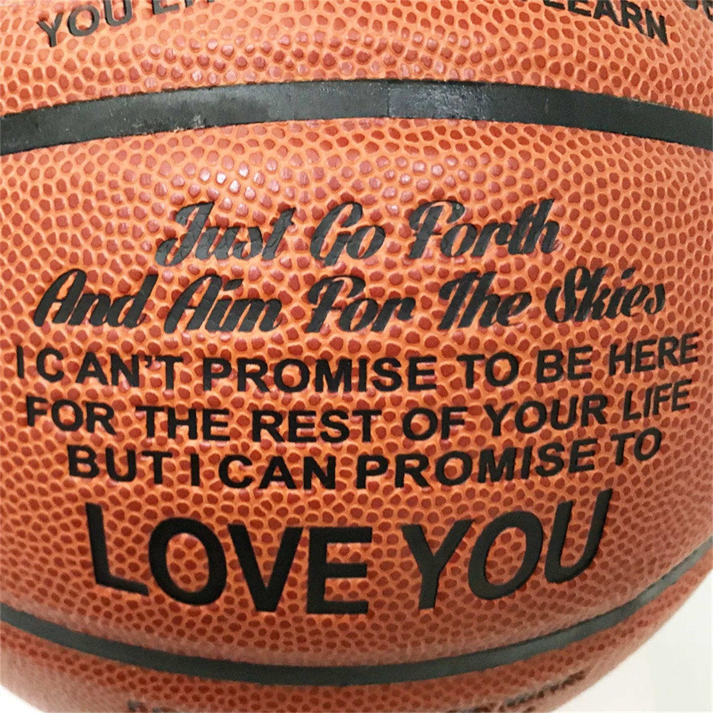 Engraved Basketball for Son/Grandson (Brown)