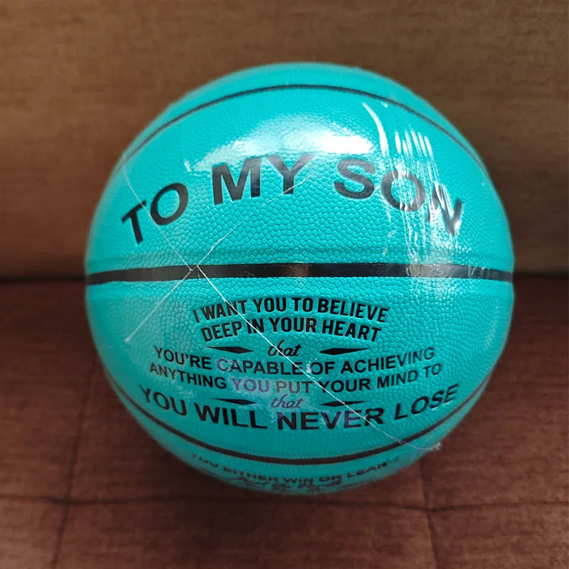 Engraved Basketball for Son/Daughter/Grandson/Granddaughter (Blue)